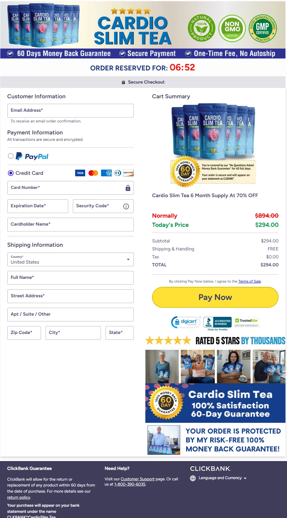 Cardio Slim Tea-buy-best-order-page