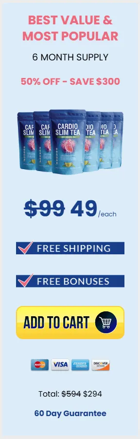 Cardio Slim Tea-6 bottle-price